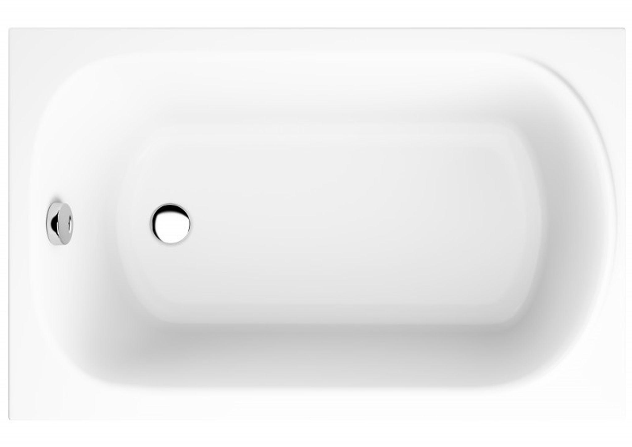BADEWANNE Rechteck MINI 110/70 mit Styro Ablauf Füße - Weiß, Kunststoff (70/54.5/110cm) - bad land