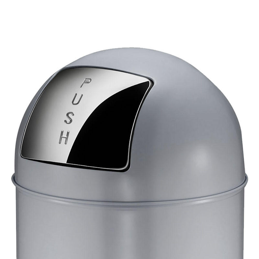 MÜLLEIMER Mit Pushdeckel & Inneneimer Aus Metall 40 Liter 74 x 34 x 34 cm Grau - Grau, Metall (34/74/34cm) - PROREGAL
