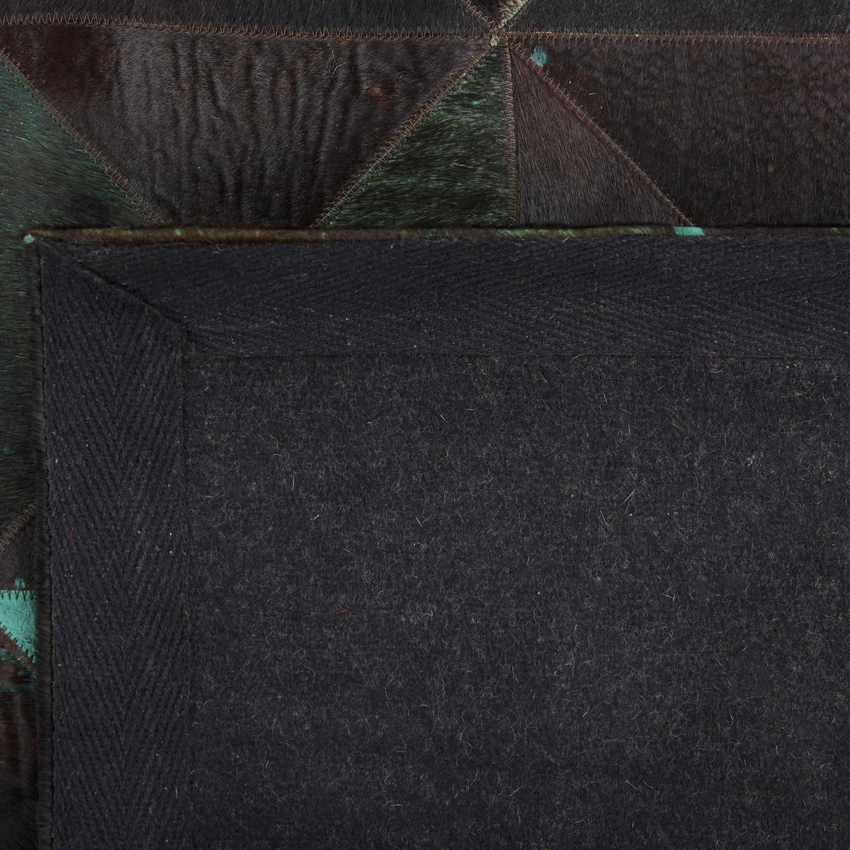 KURZFLOR-TEPPICH Atalan 200/140 cm - Blau, Fell (140/200cm) - Beliani