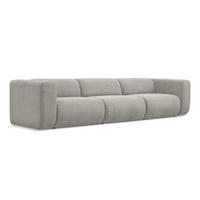 4-SITZER-SOFA Chenille Stoff Beige - Beige/Schwarz, Kunststoff/Textil (319/70/89cm) - Makamii
