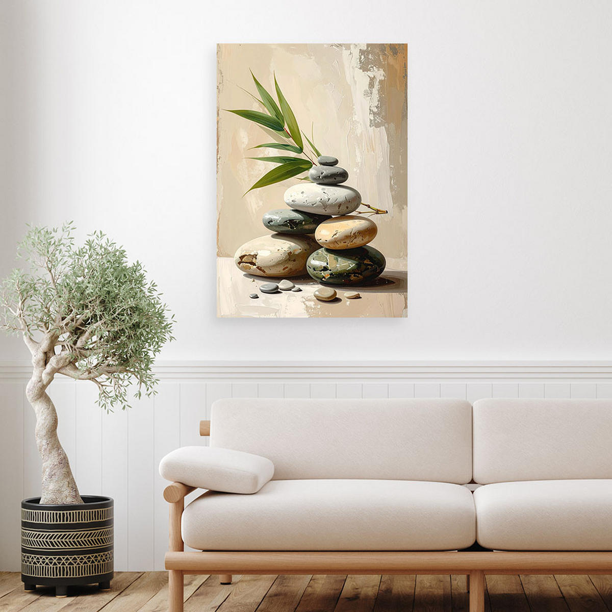 LEINWANDBILD Zen und Orientalisch 40x60cm - Beige, Textil (40/60cm) - Feeby