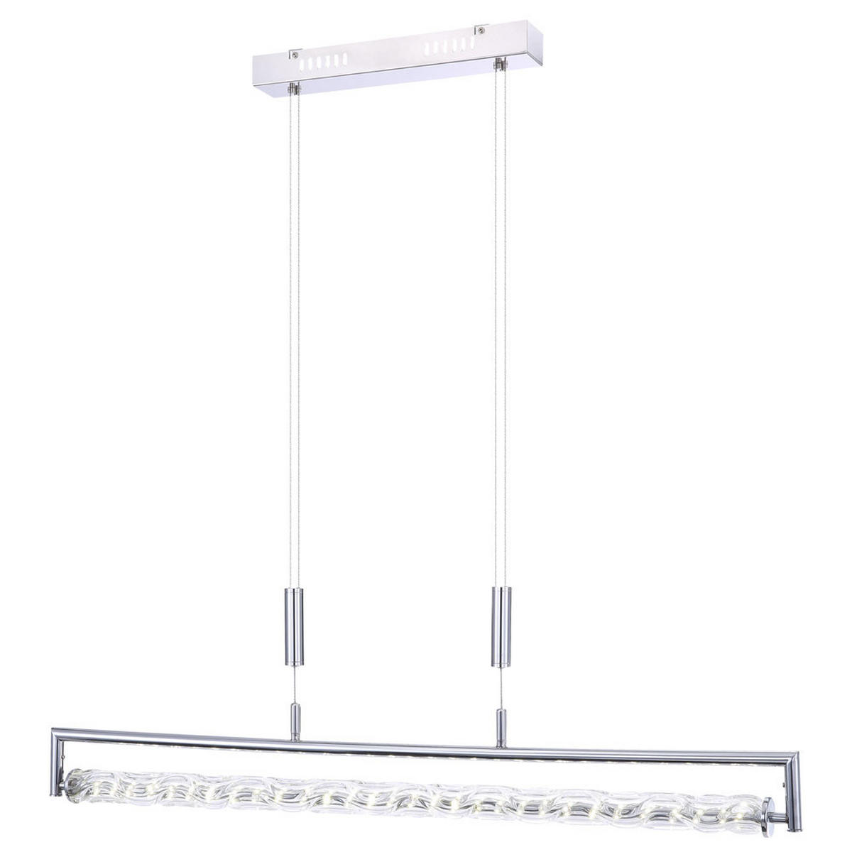 LED HÄNGELEUCHTE Salmo Chrom Silber - Silberfarben, Metall (101.5/6/160cm) - Globo Lighting