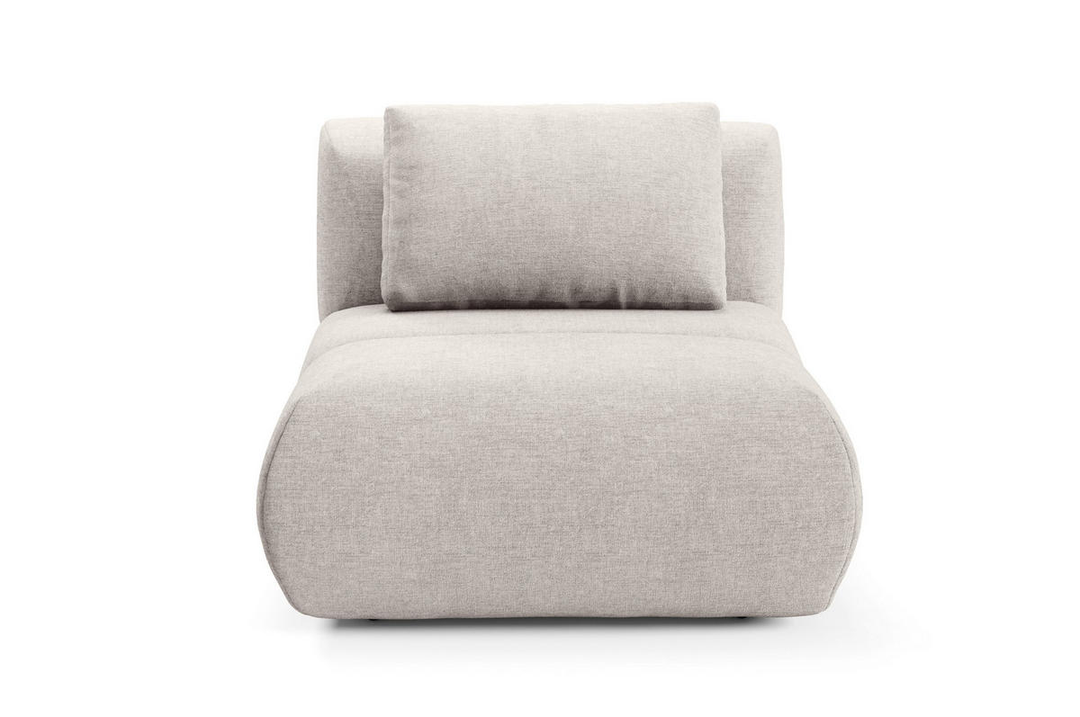 SESSEL ATOMO, Modern Polstersessel Loungesessel, Chenille-Stoff Beige - Beige, Holz/Metall (98/82/134cm) - MASSENO