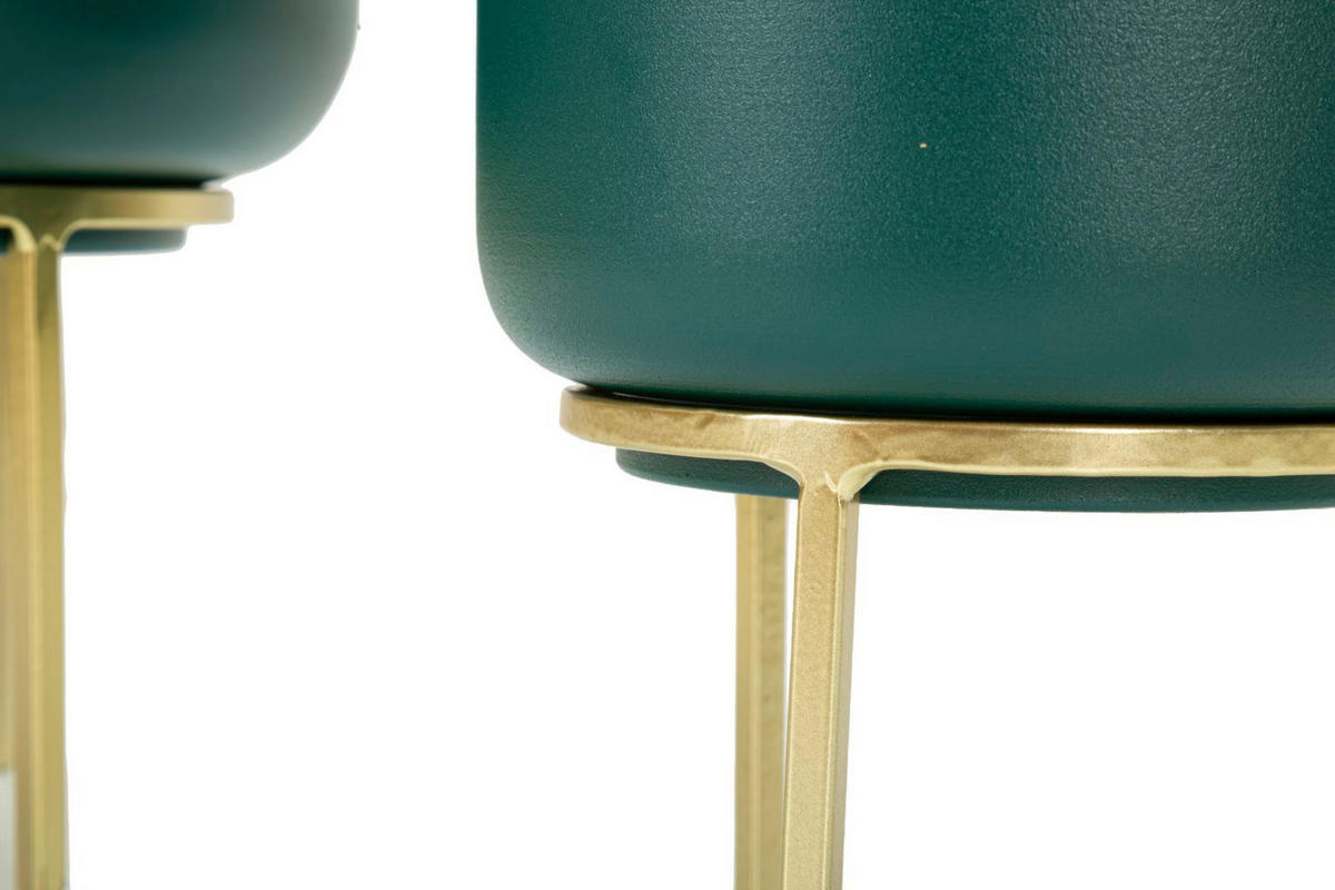ÜBERTOPF Greent 2er-Set - Grün, Metall (20/29cm) - Mauro Ferretti