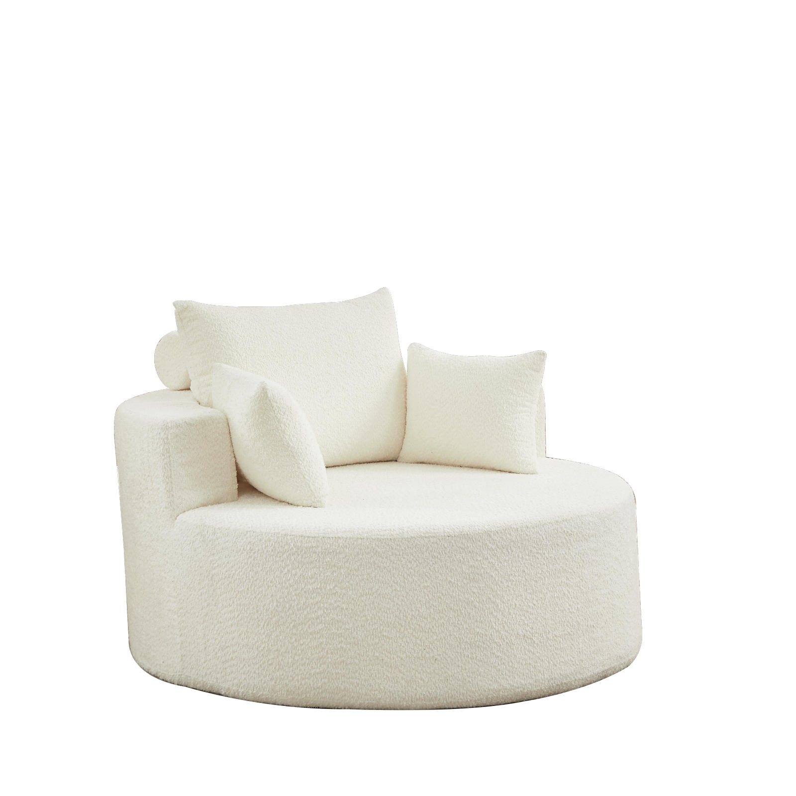 STOFFSOFA Beige, Komfortabler Polstersessel mit Rückenkissen, ohne Montage - Beige, Textil (127/82/127cm) - PARAFTA HOME