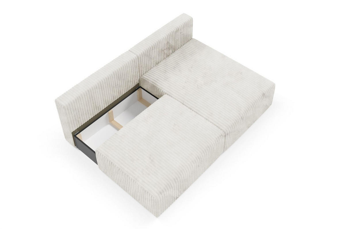ECKSOFA Natalia Xs - Creme, Holzwerkstoff/Textil (210/149cm) - Fun Möbel