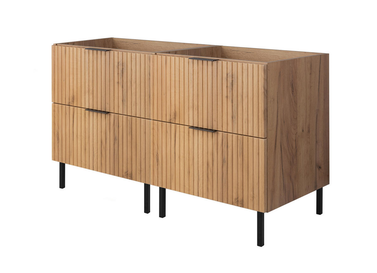 WASCHBECKUNTERSCHRANK FLOW Eiche Craft 120/57/46 cm - Eichefarben, Holzwerkstoff (120/57/46cm) - Rodan