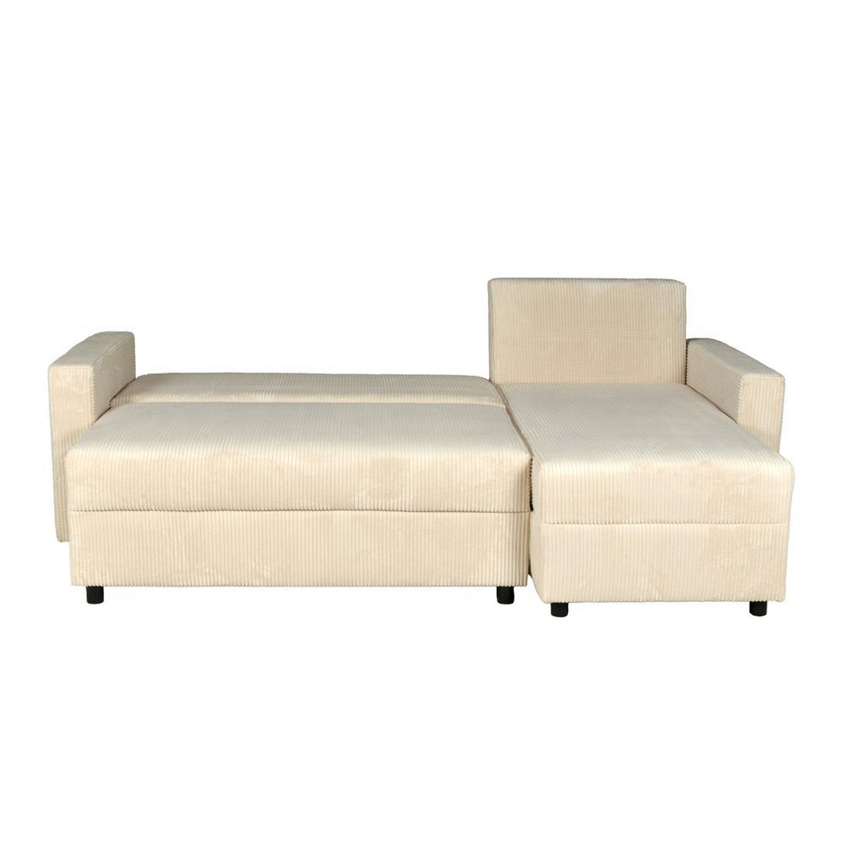 ECKSOFA THEO/ umwandelbar und wendbar, mit Truhe in Cord - Beige - Beige, Textil (145/230cm) - Weber Industries