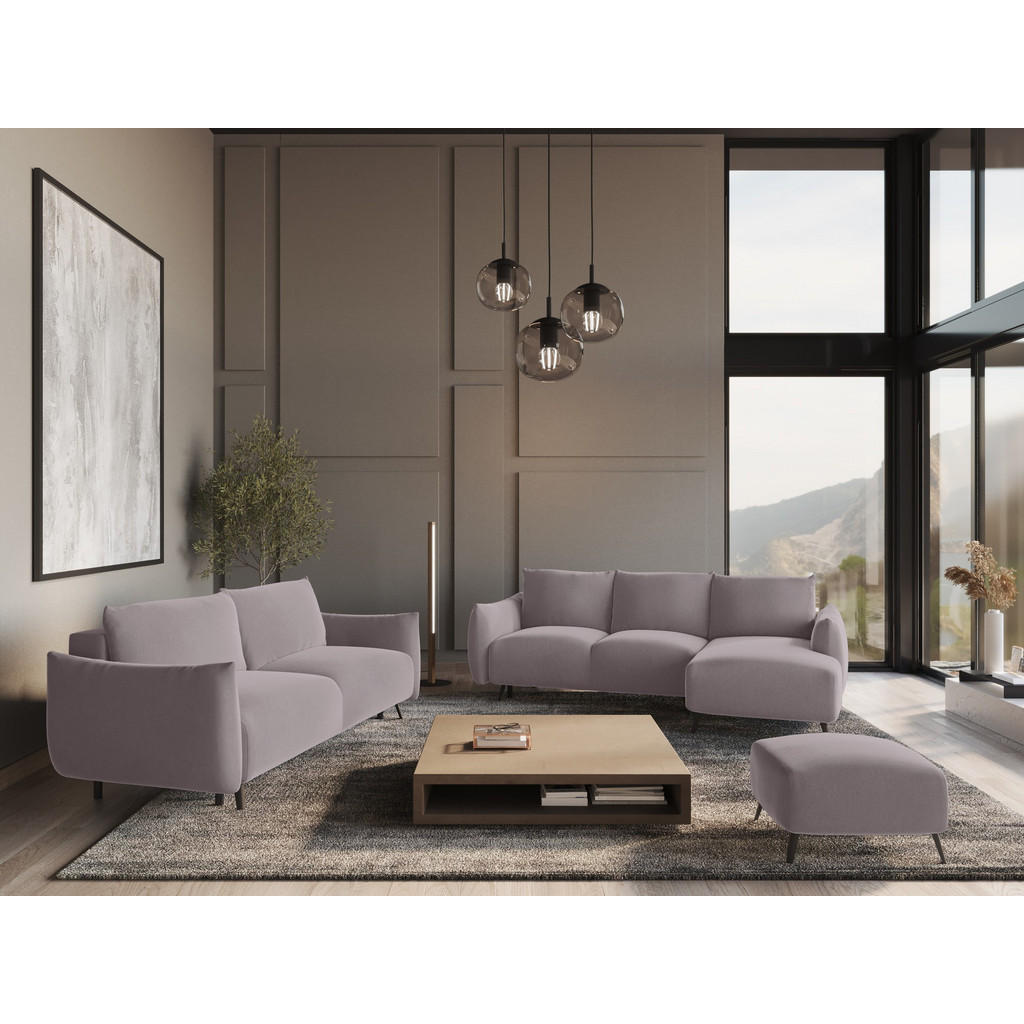 Thumbnail - Makamii 3-Sitzer, Flieder, Textil, Füllung: Schaumstoff, 230x86x105 cm, Made in EU, Wohnzimmer, Sofas & Couches, Schlafs...