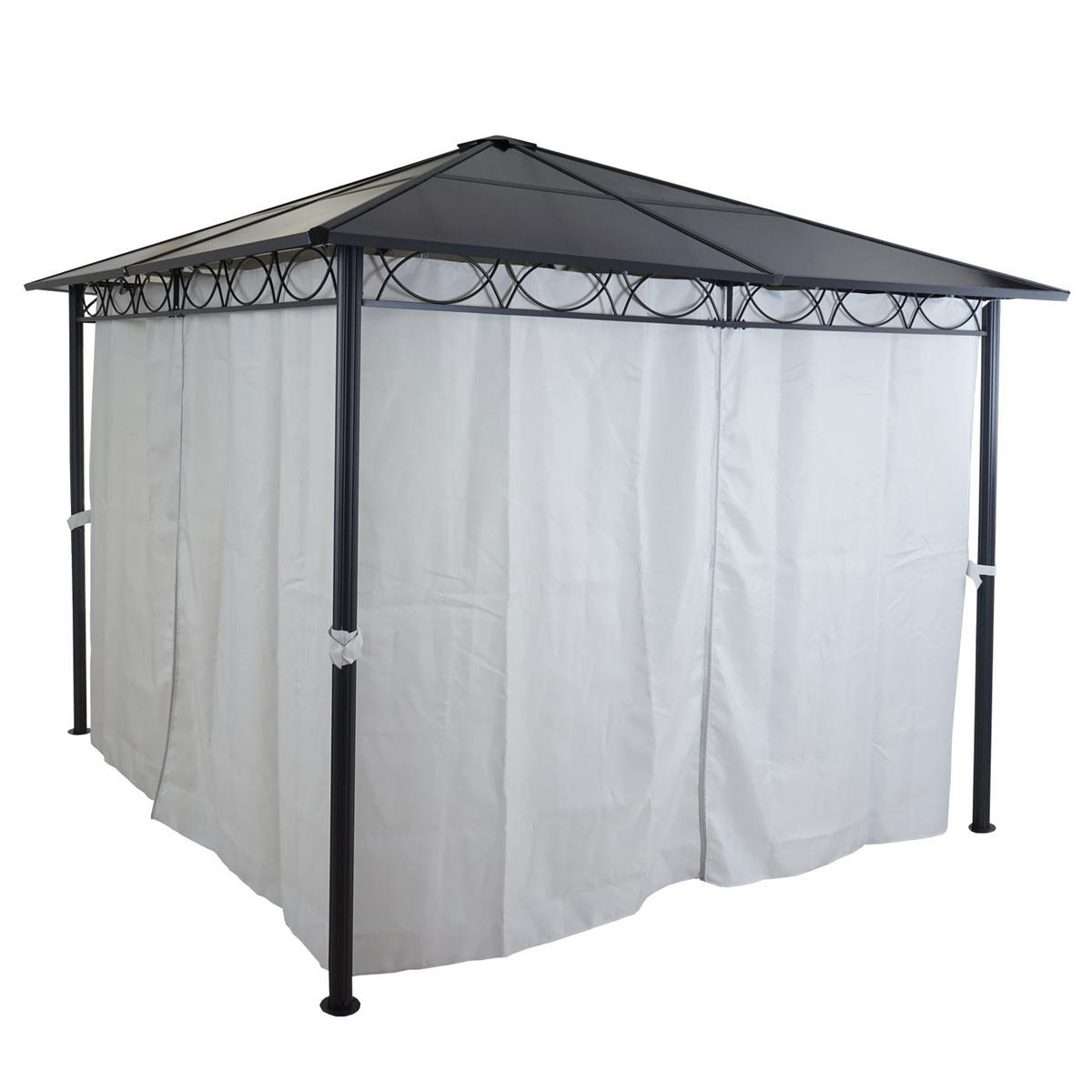 PERGOLA Hardtop 265x300x300cm Hellgrau - Hellgrau, Metall (300/265/300cm) - BERLINLODGE