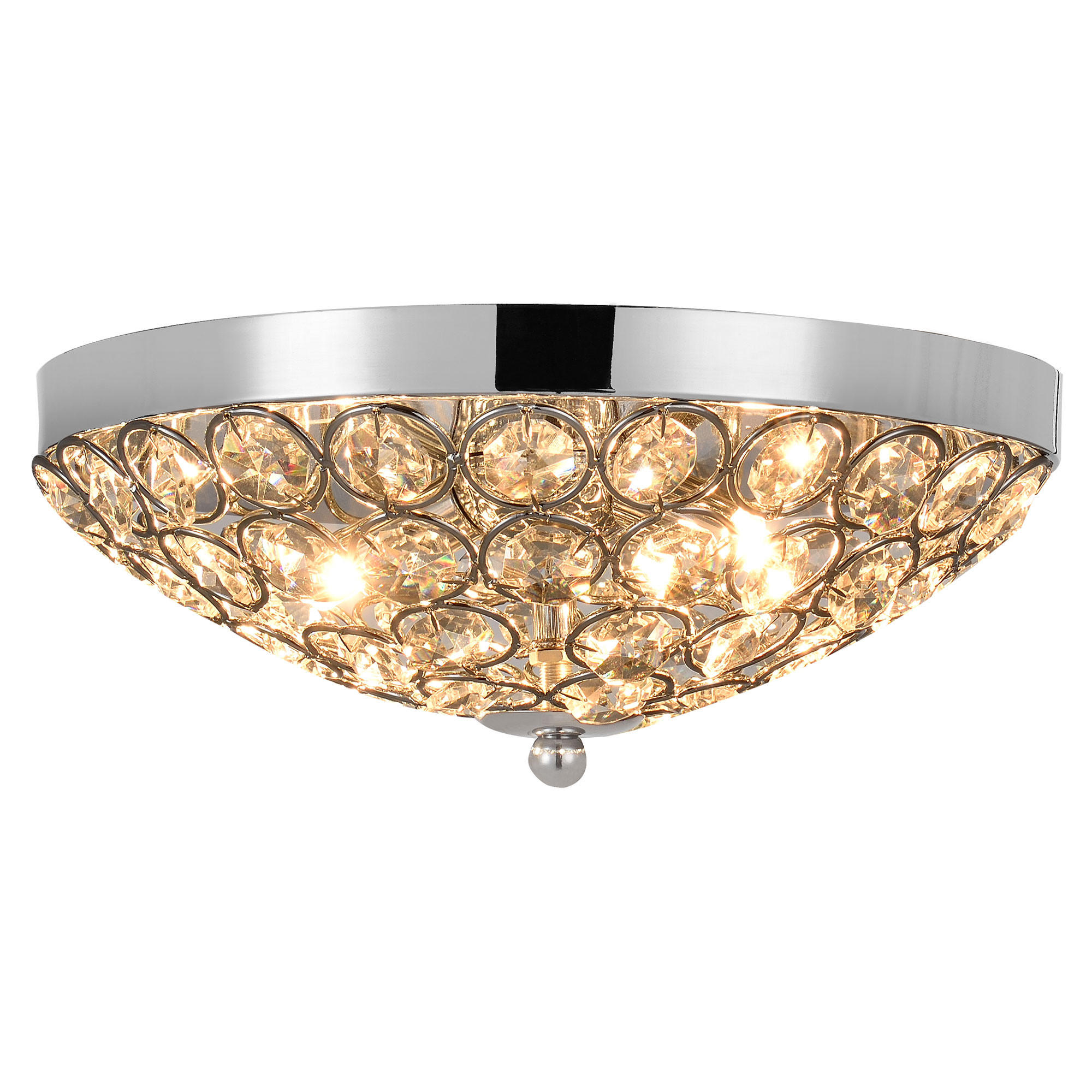 DECKENLEUCHTE Softila - Silberfarben, Metall (30/30/13cm) - lux.pro