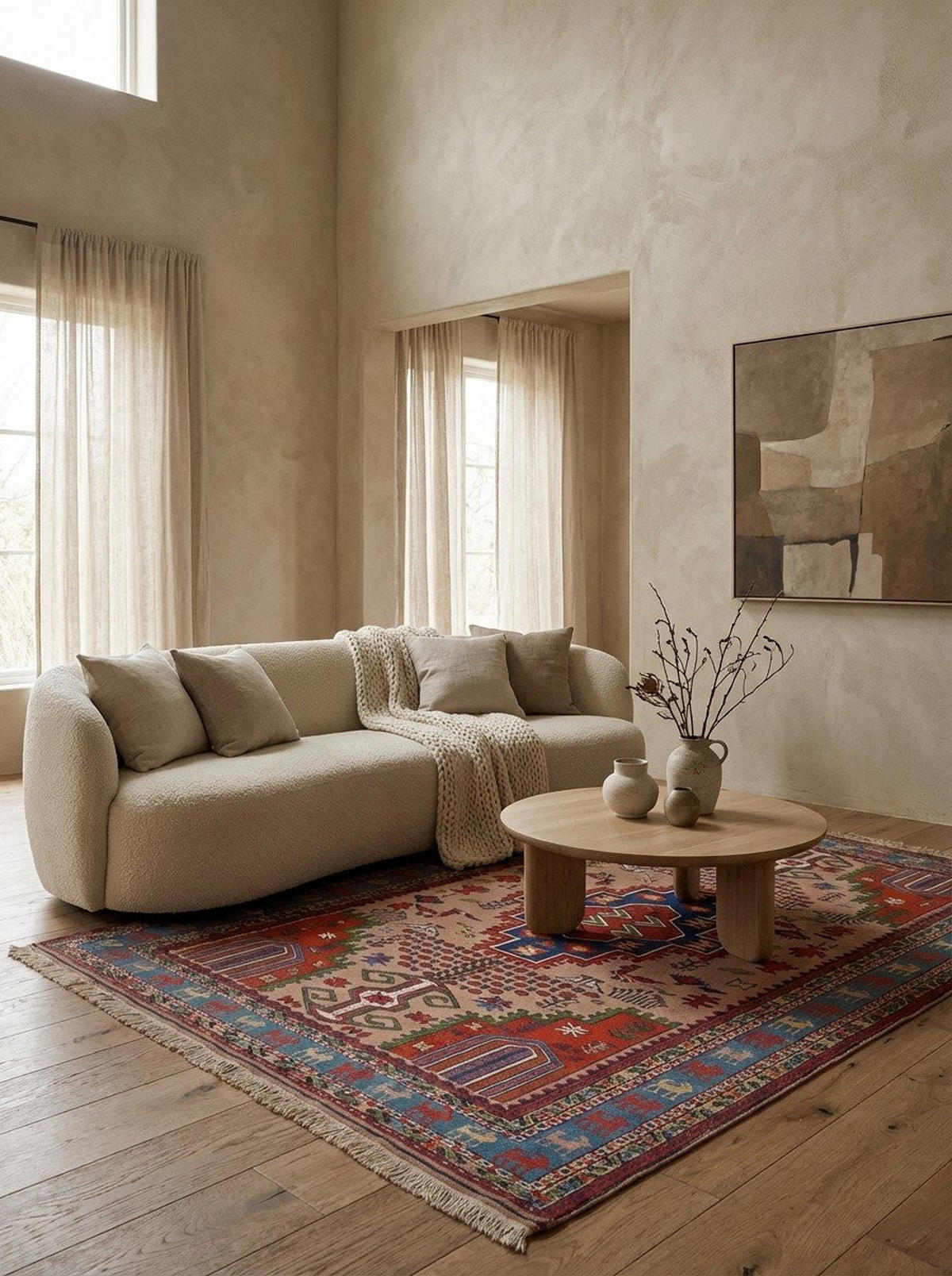 TEPPICH Sumak Shahsavan Beige 185/125 cm Schurwolle - Beige, Textil (125/185cm) - Looma