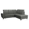 ECKSOFA Forest, Seite: Rechts - Schwarz/Grau, Holz/Textil (271/212cm) - MIRJAN24