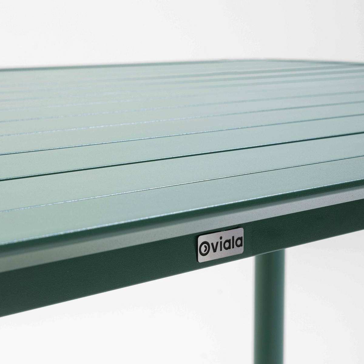 GARTENTISCH rechteckig, Dunkelgrünen - Grün, Metall (185/93/75cm) - Oviala