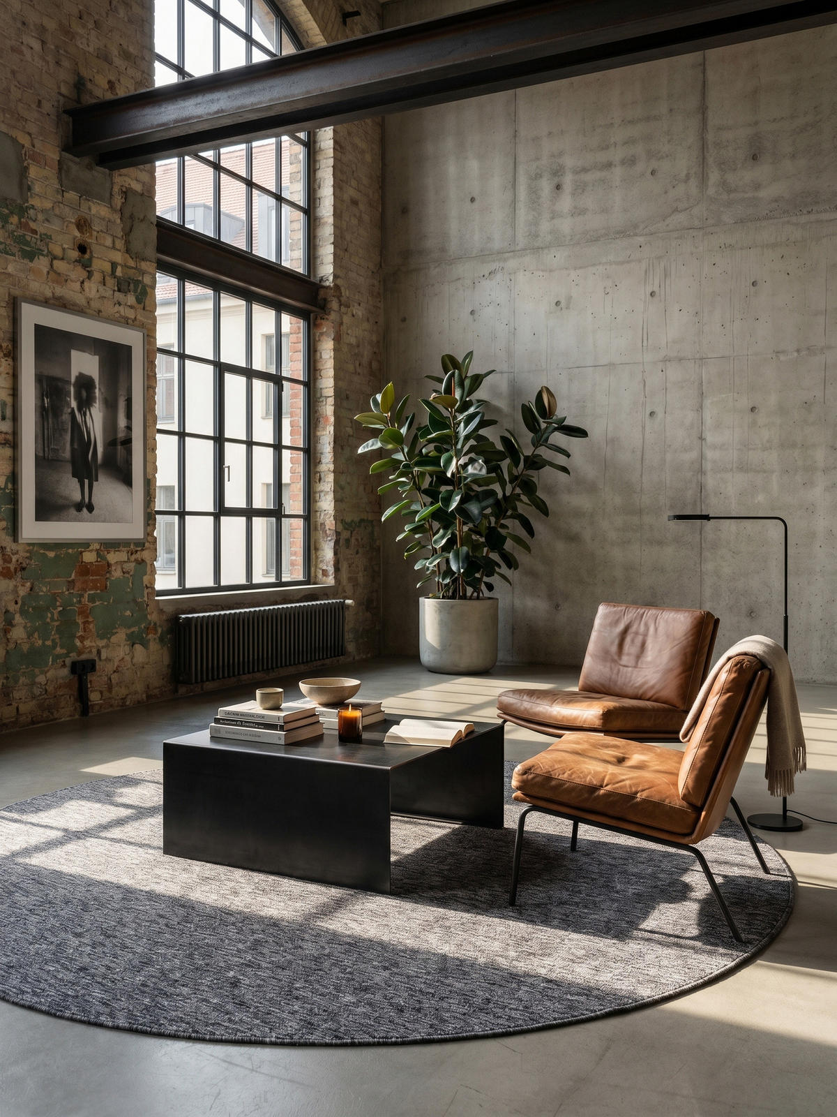 TEPPICH Kurzflor Uni Modern Waschbar Schlafzimmer Strapazierfähig Rund Grau 200x200 cm Flur – AMMER - Grau, Textil (200/200cm) - KADIMA DESIGN