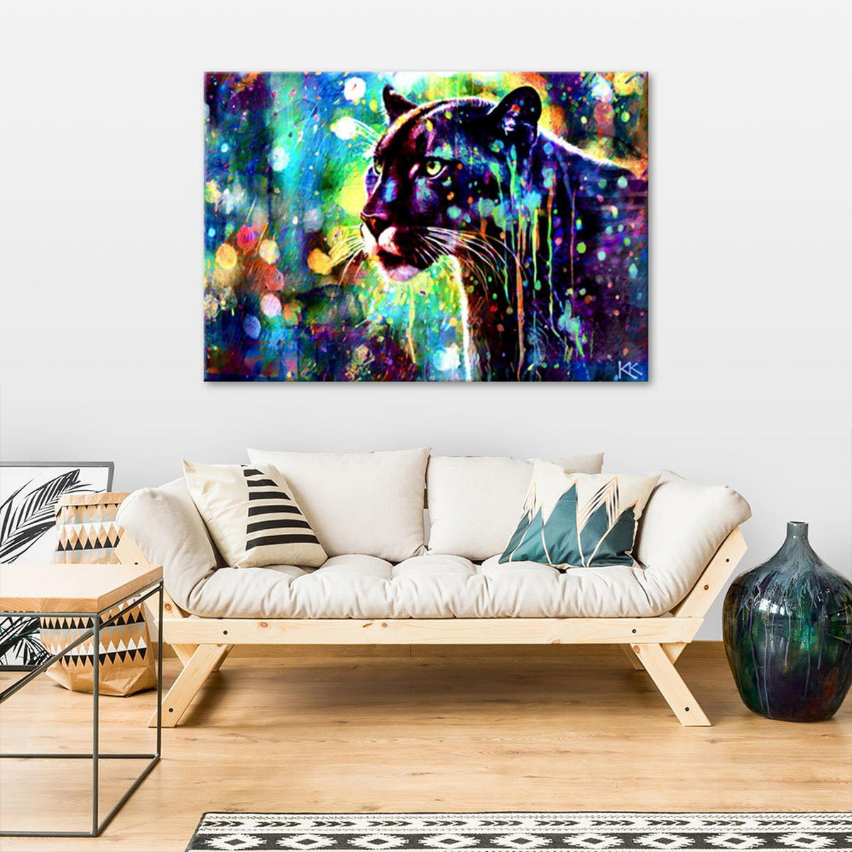KUNSTDRUCK Lila 90/60 cm - Lila, Textil (90/60cm) - KUNSTLOFT