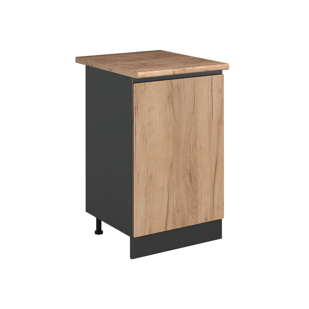 KÖKSUNDERSKÅP R-Line, Goldkraft ek/antracit, 50 cm Auksinis ąžuolas stalviršis Ekfärgad, Antracit 81.6/50/60 cm