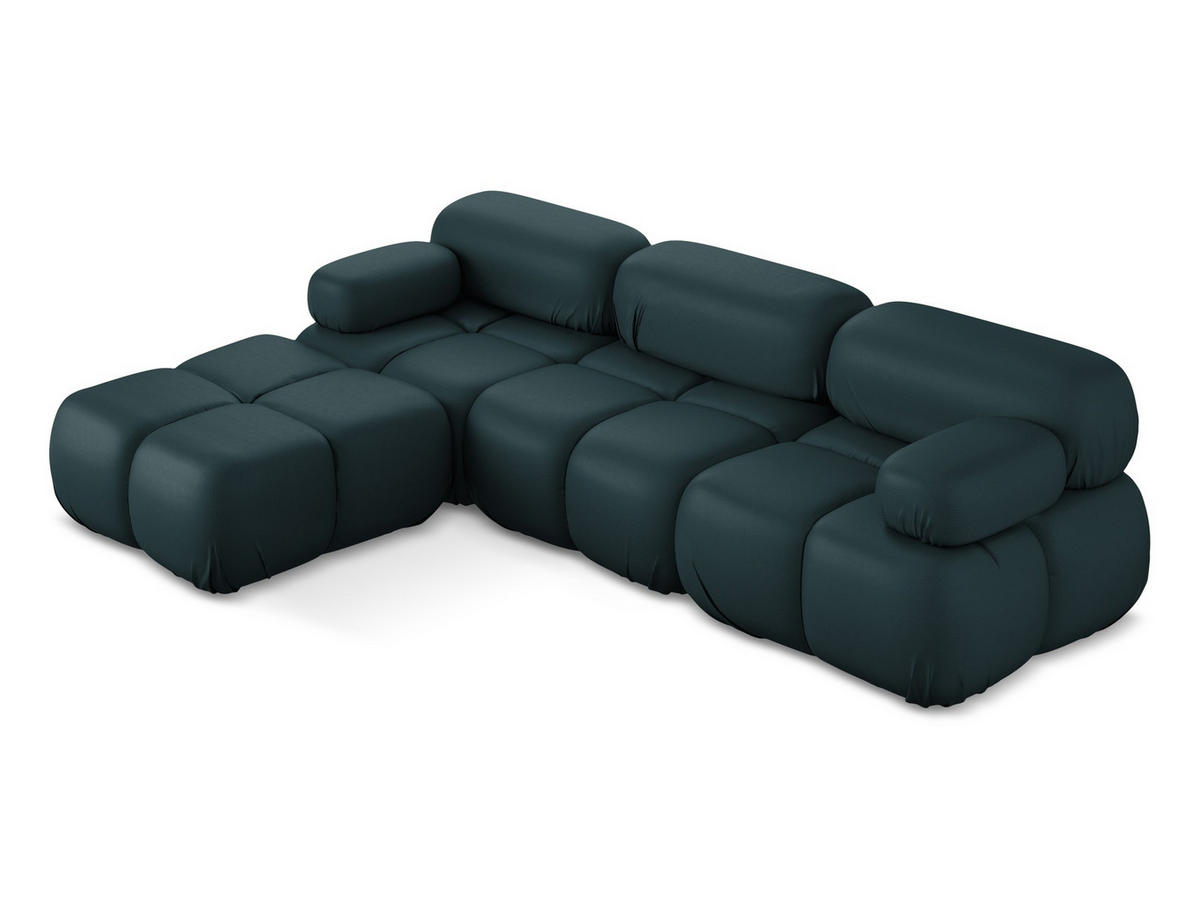 ECKSOFA Beidseitig Kunstleder Blau - Blau/Petrol, Leder/Kunststoff (285/191cm) - Makamii