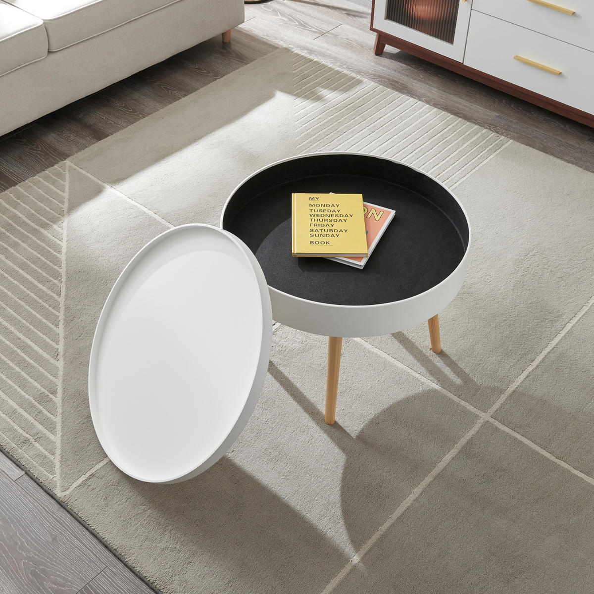 COUCHTISCH Bongard 60/60/45 - Weiß, Holzwerkstoff (60/60/45cm) - [en.casa]