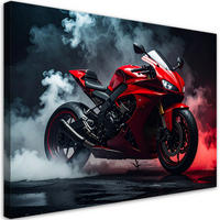 LEINWANDBILD Kraftfahrzeuge 30x20cm - Rot, Textil (30/20cm) - Feeby