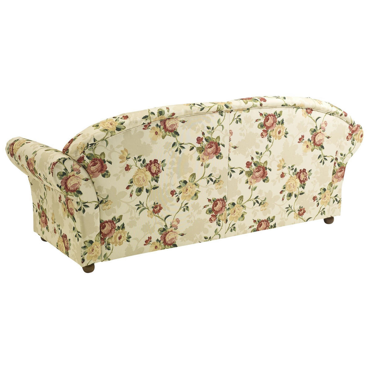 SOFA Landhaus 2,5-Sitzer Kama Bezug Flachgewebe Blumenmuster 1 - Multicolor, Kunststoff (202/85/81cm) - 58aufmkessel