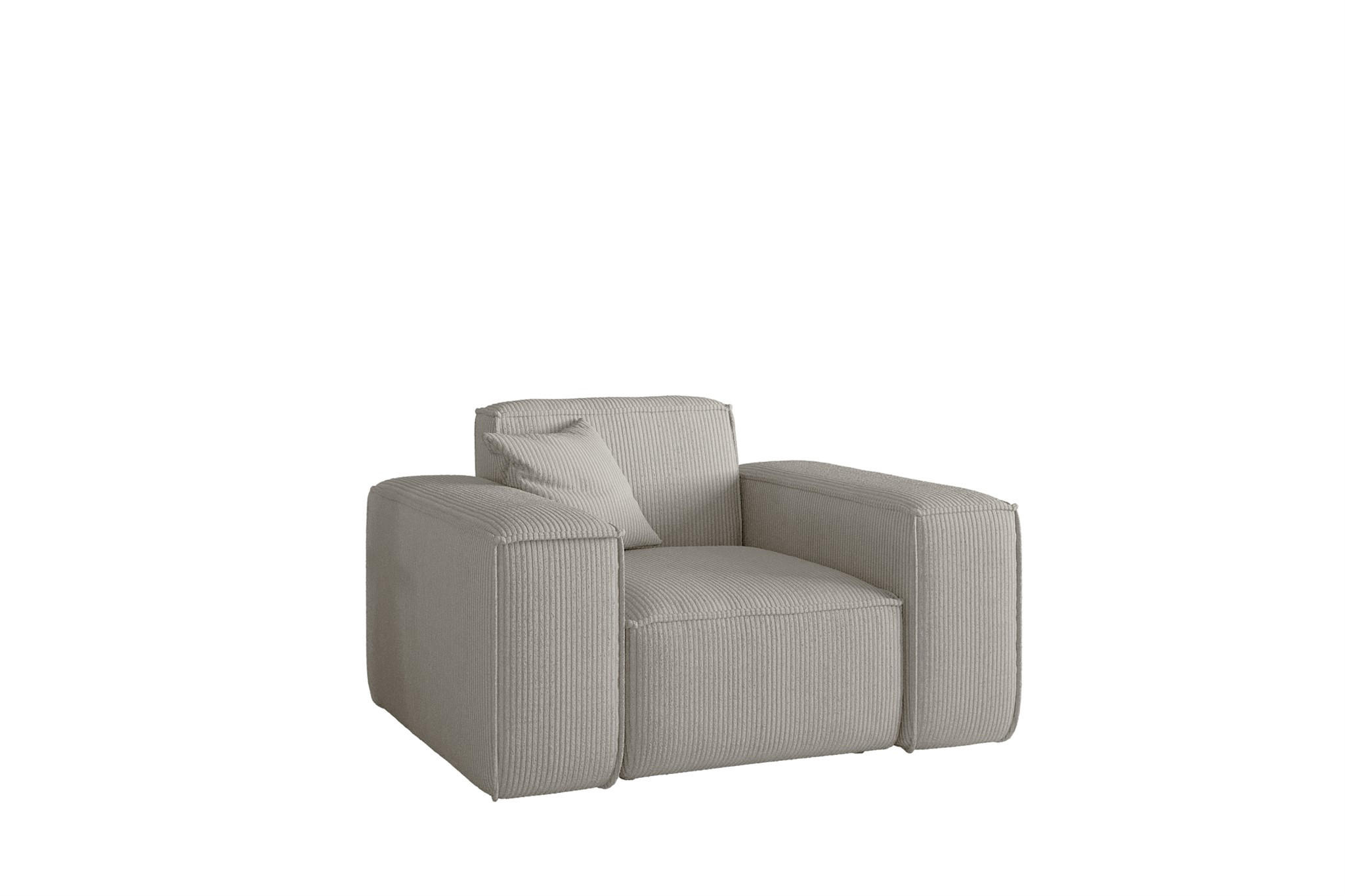 SESSEL Celes Premium Stoff Scala - Hellgrau, Holzwerkstoff/Textil (121/73/88cm) - Fun Möbel