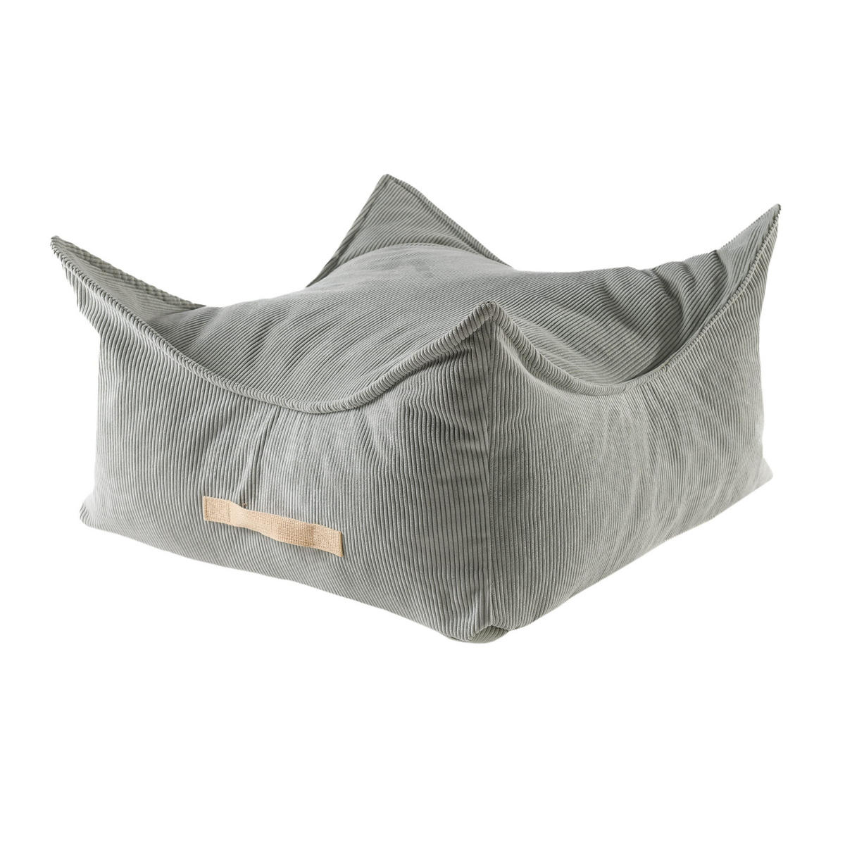 SITZPOUF für Kinder, Quadratisch, Kord, Grau - Grau, Textil (60/35/60cm) - MeowBaby