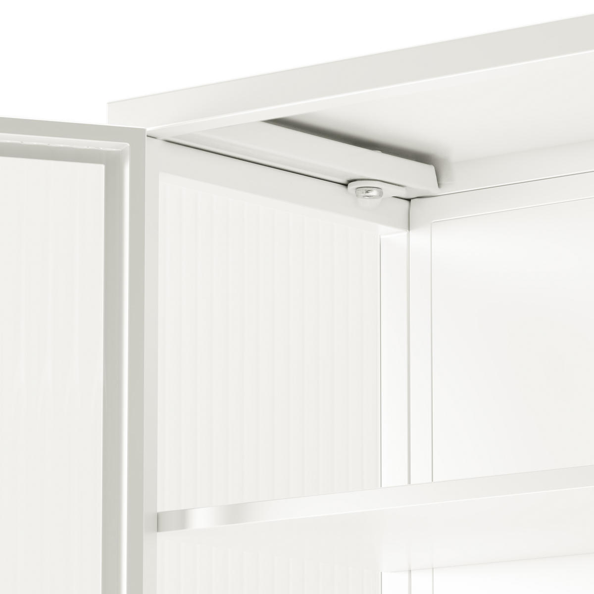 BAD-WANDSCHRANK Weiß, 2 Glastüren & 3 Ablagen, 70 x 23 x 60 cm - Weiß, Metall (70/60/23cm) - Urban Meuble