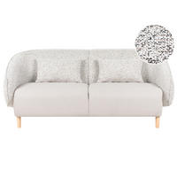 POHOVKA Látka Světle béžová Umea - hnědá/béžová, textil (190/78/85cm) - Beliani