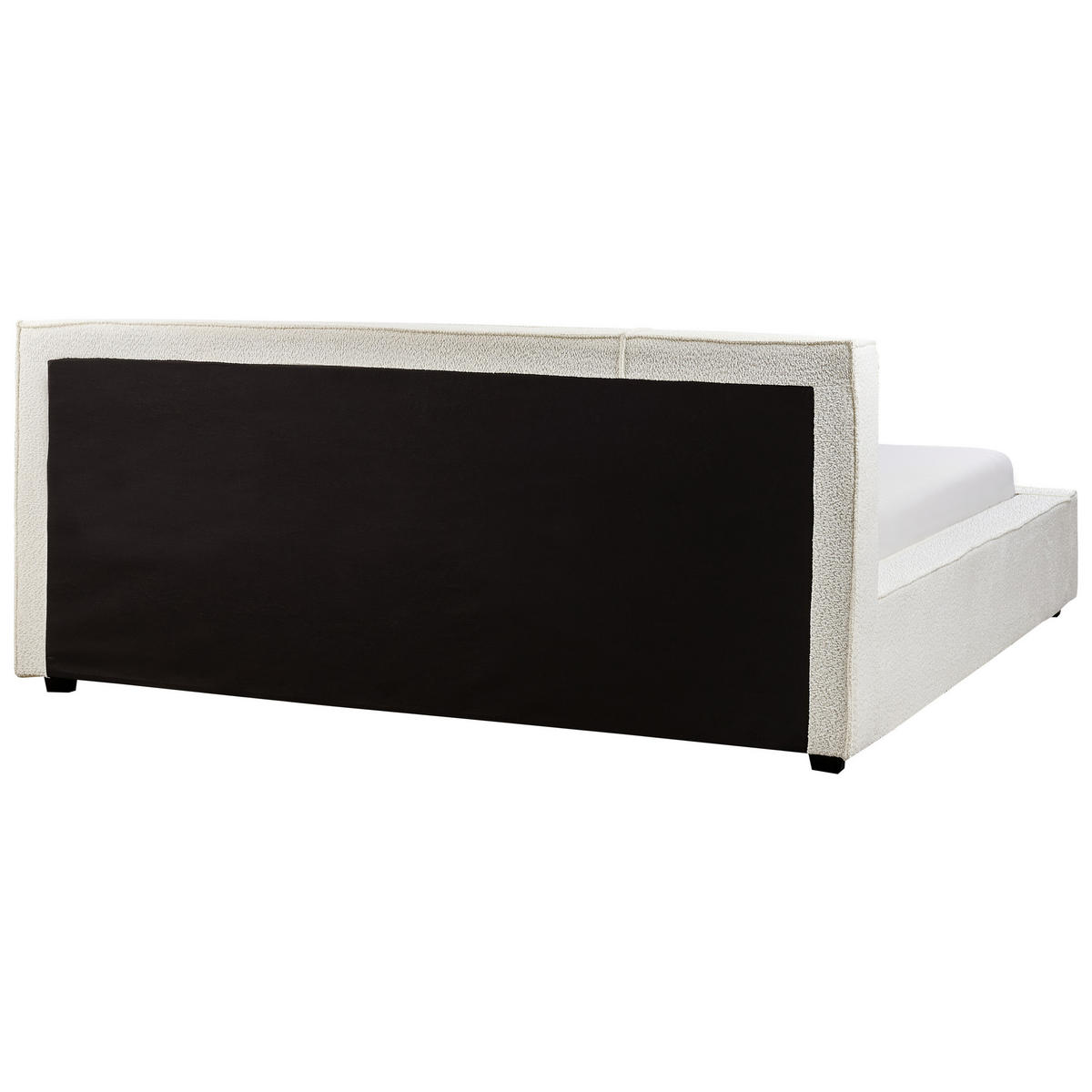 POLSTERBETT mit Lattenrost 180x200 cm Weiß Mirande - Creme, Textil (180/200cm) - Beliani