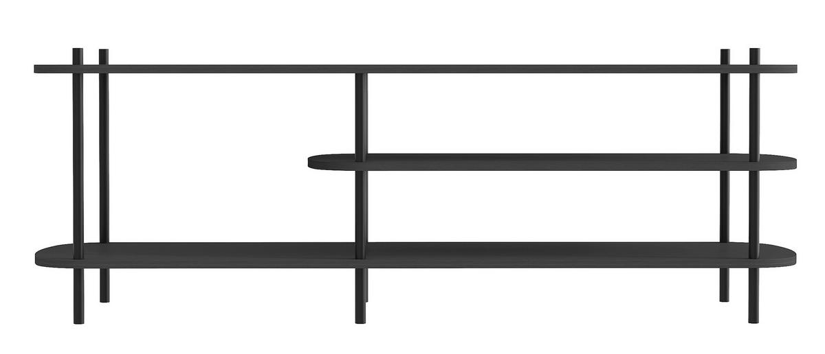 TV-SCHRANK Rechteckig Schwarz 140 x 40 x 49 (cm) - Schwarz, Metall (140/49/40cm) - Nordlys