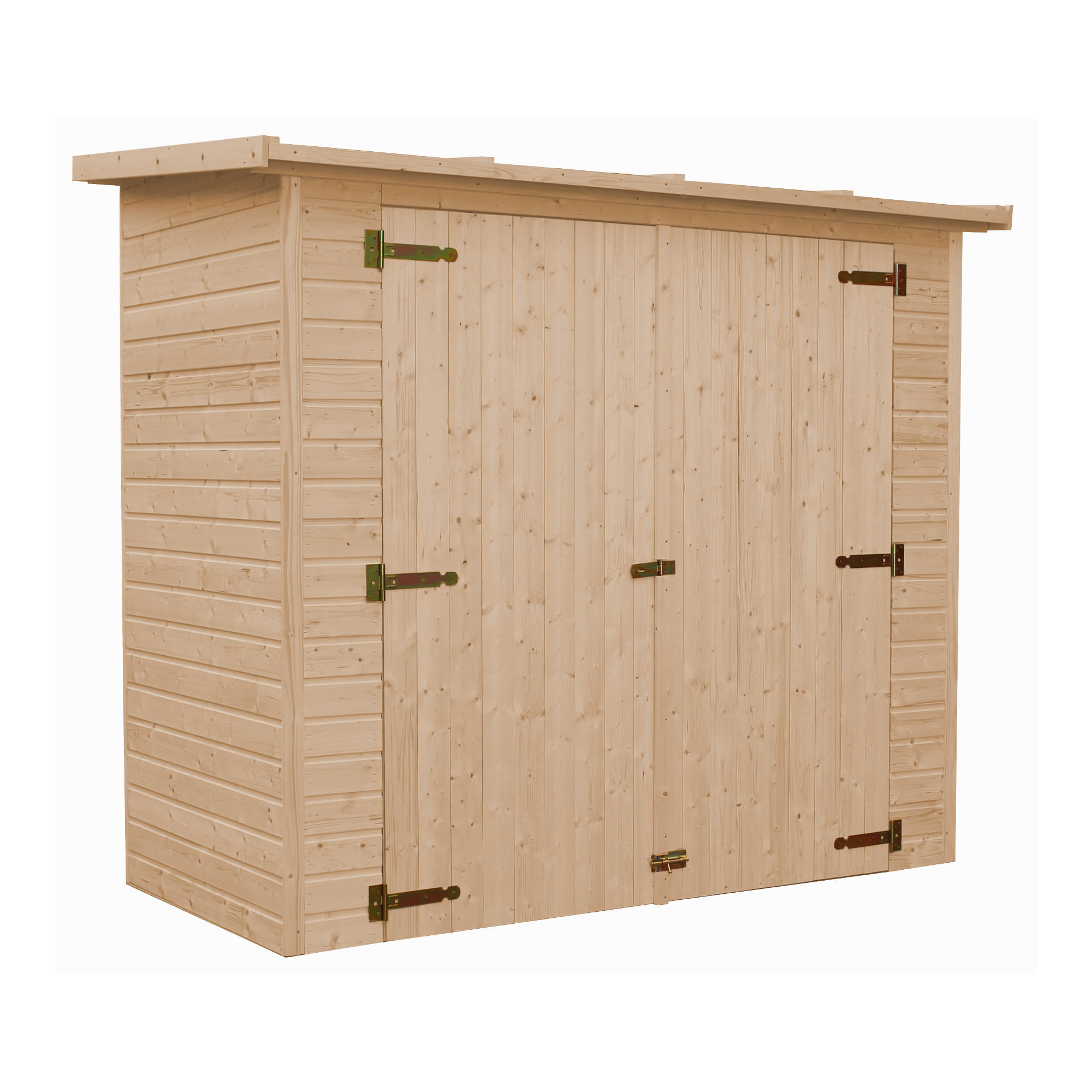 GARTENHAUS HOLZ H194x123x223 cm/2.1 m² - M348 - Beige, Holz (223/194/101cm) - Timbela