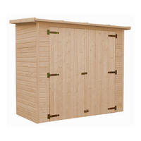 GARTENHAUS HOLZ H194x123x223 cm/2.1 m² - M348 - Beige, Holz (223/194/101cm) - Timbela