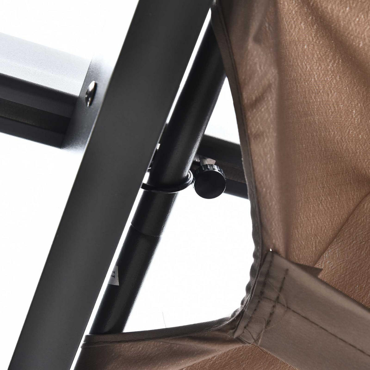 PERGOLA Alu Kohlegrau+Kaffeebraun - Dunkelbraun/Grau, Kunststoff/Metall (300/223/300cm) - Outsunny