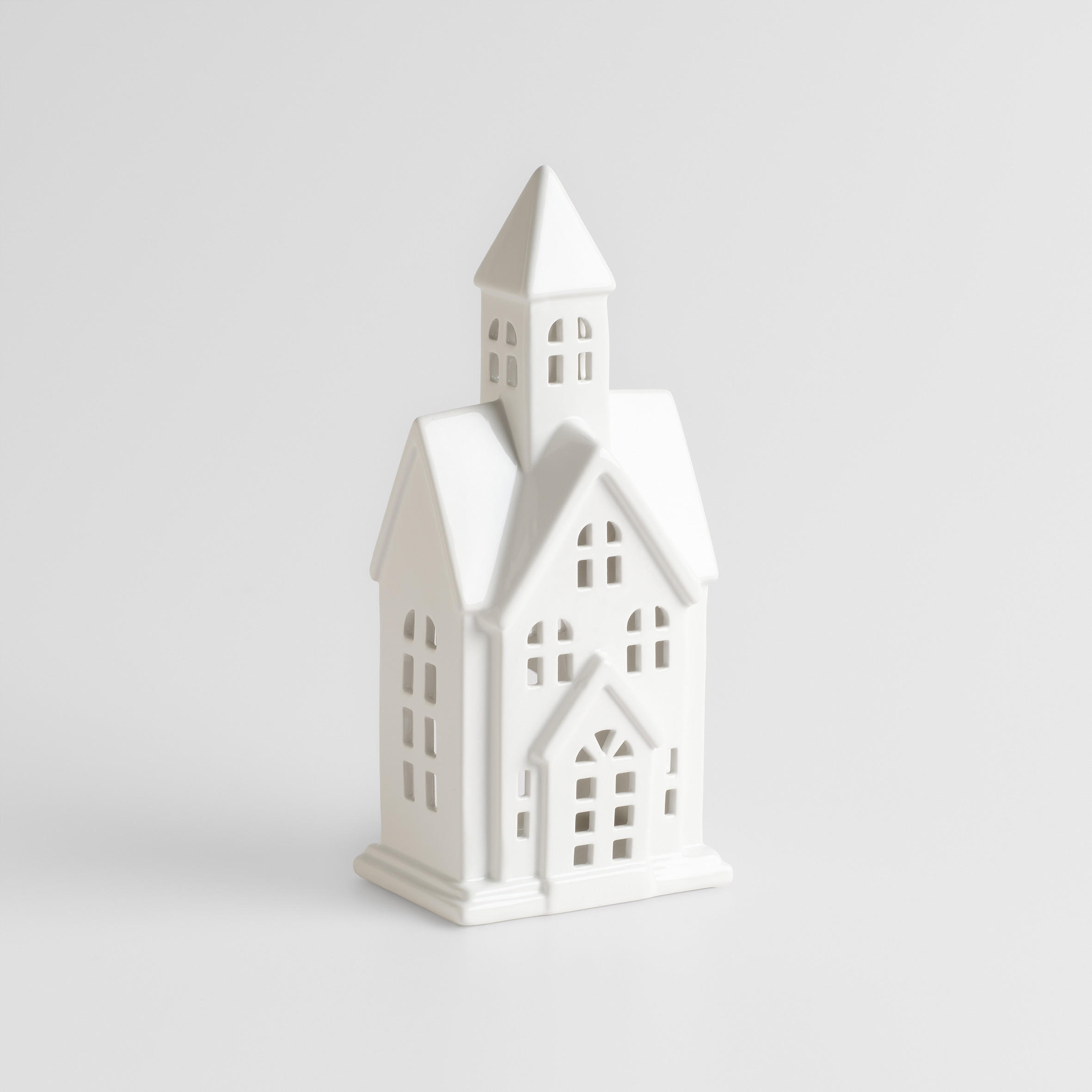 KERZENSTÄNDER Hauso, Weiß, 37 x 11.5 x 16 cm, Dekorative Weihnachtsdeko - Weiß, Keramik (11.5/37/16cm) - home&you