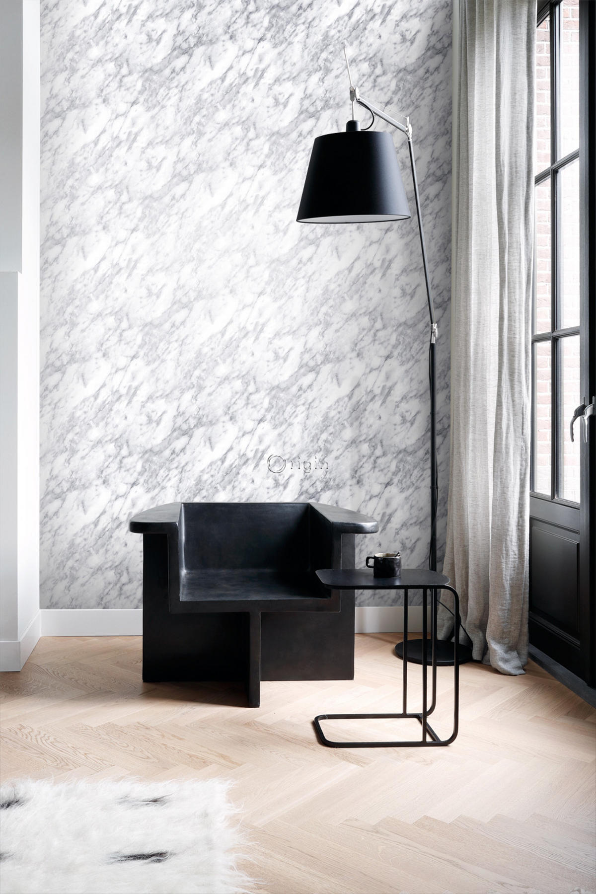 TAPETE Marmor-Optik 53 cm x 10.05 m - Weiß, Papier (53/1000cm) - Origin Wallcoverings