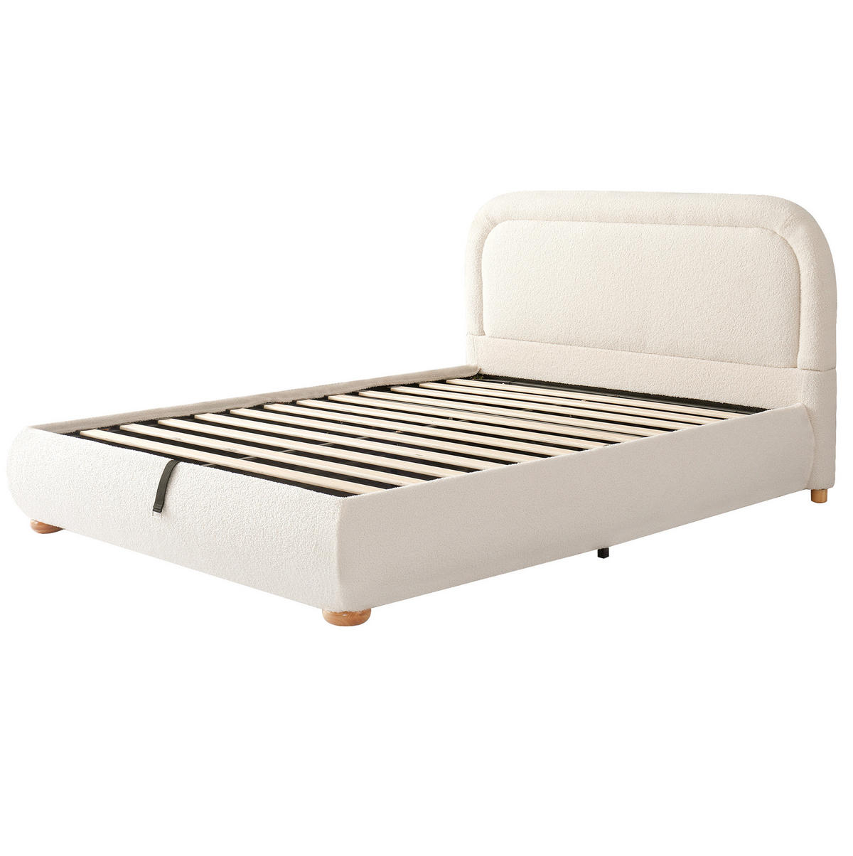 POLSTERBETT 140x190 cm in Beige mit hydraulischem Bettkasten - Beige, Textil (140/190cm) - IVMEU