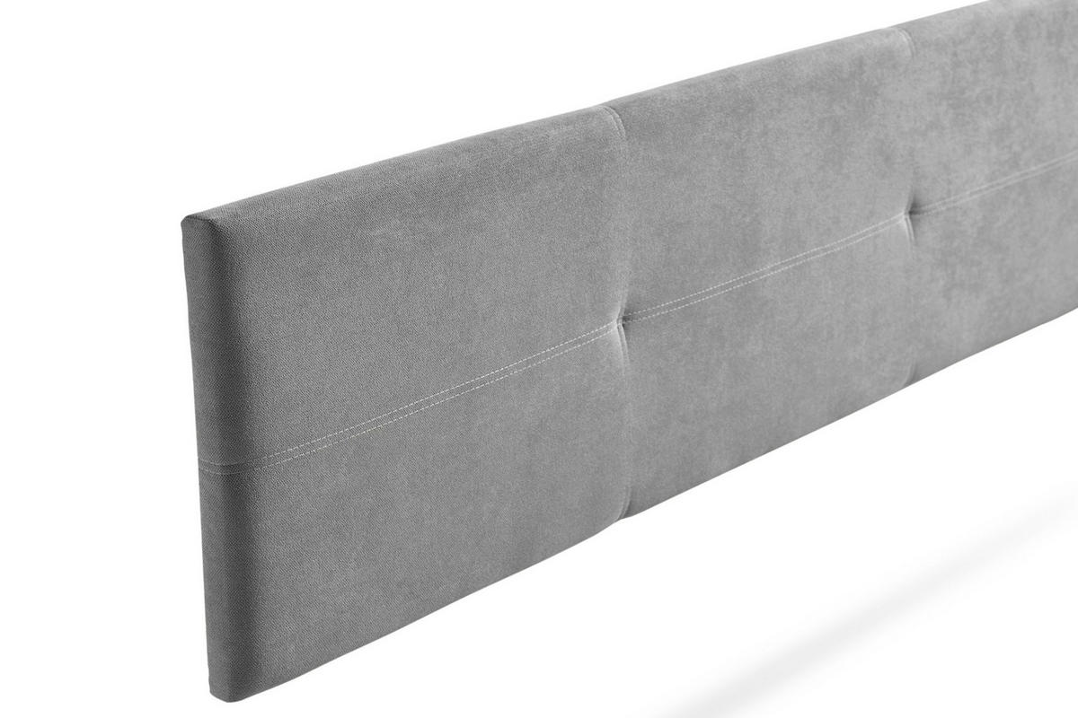 KOPFTEIL gepolstert ALMA Aqualine 100x50x5 cm - Hellgrau - Moonia - Hellgrau, Holz (100/5/50cm)