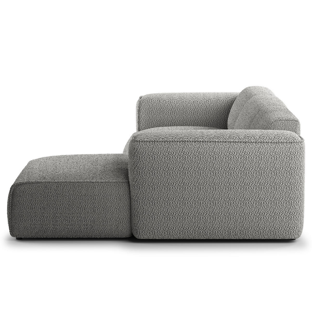 3-SITZER ECKSOFA mit Longchair - Schwarz/Grau, Kunststoff/Textil (251/173cm) - home24