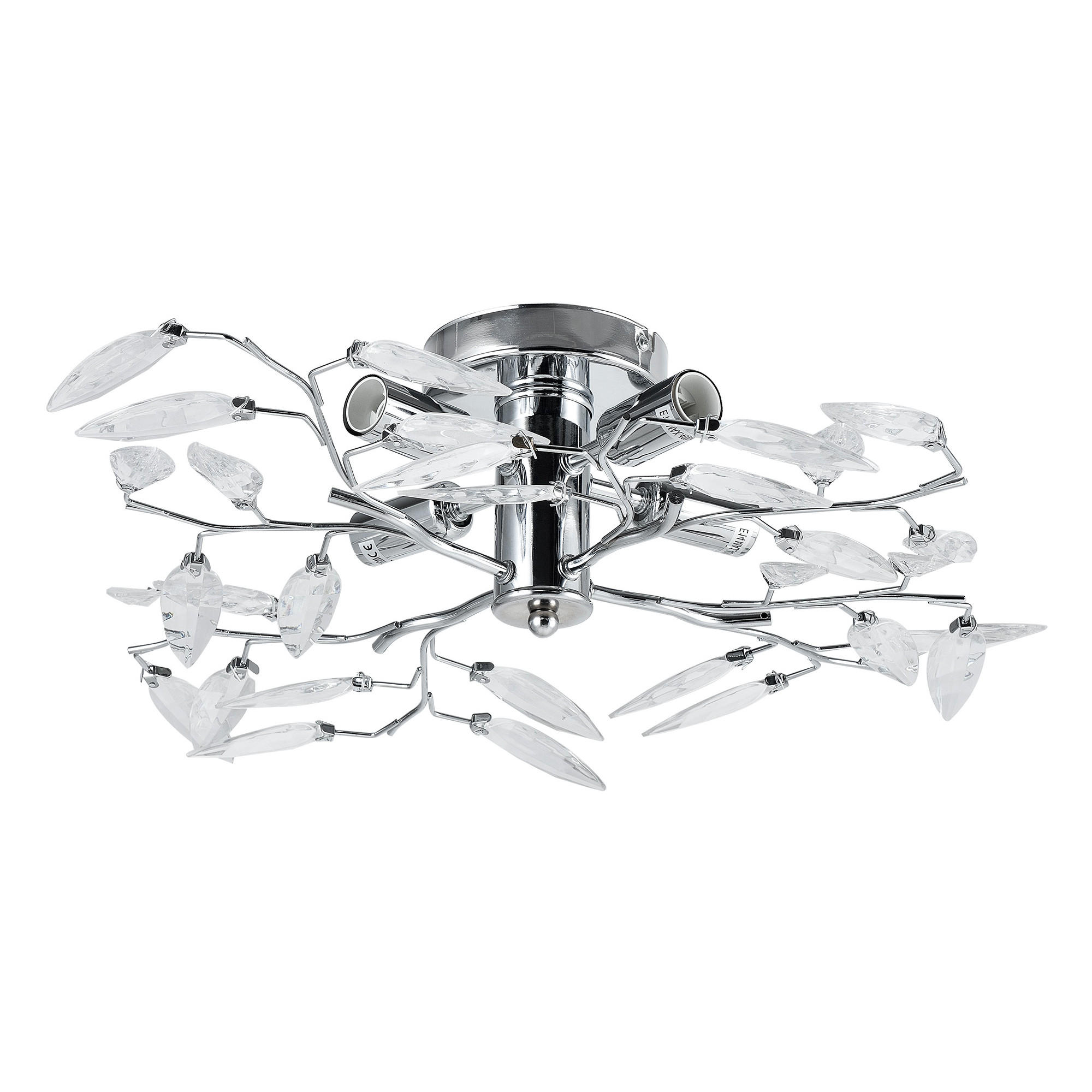 DECKENLEUCHTE Kira - Chromfarben/Silberfarben, Metall (47.5/47.5/15cm) - lux.pro