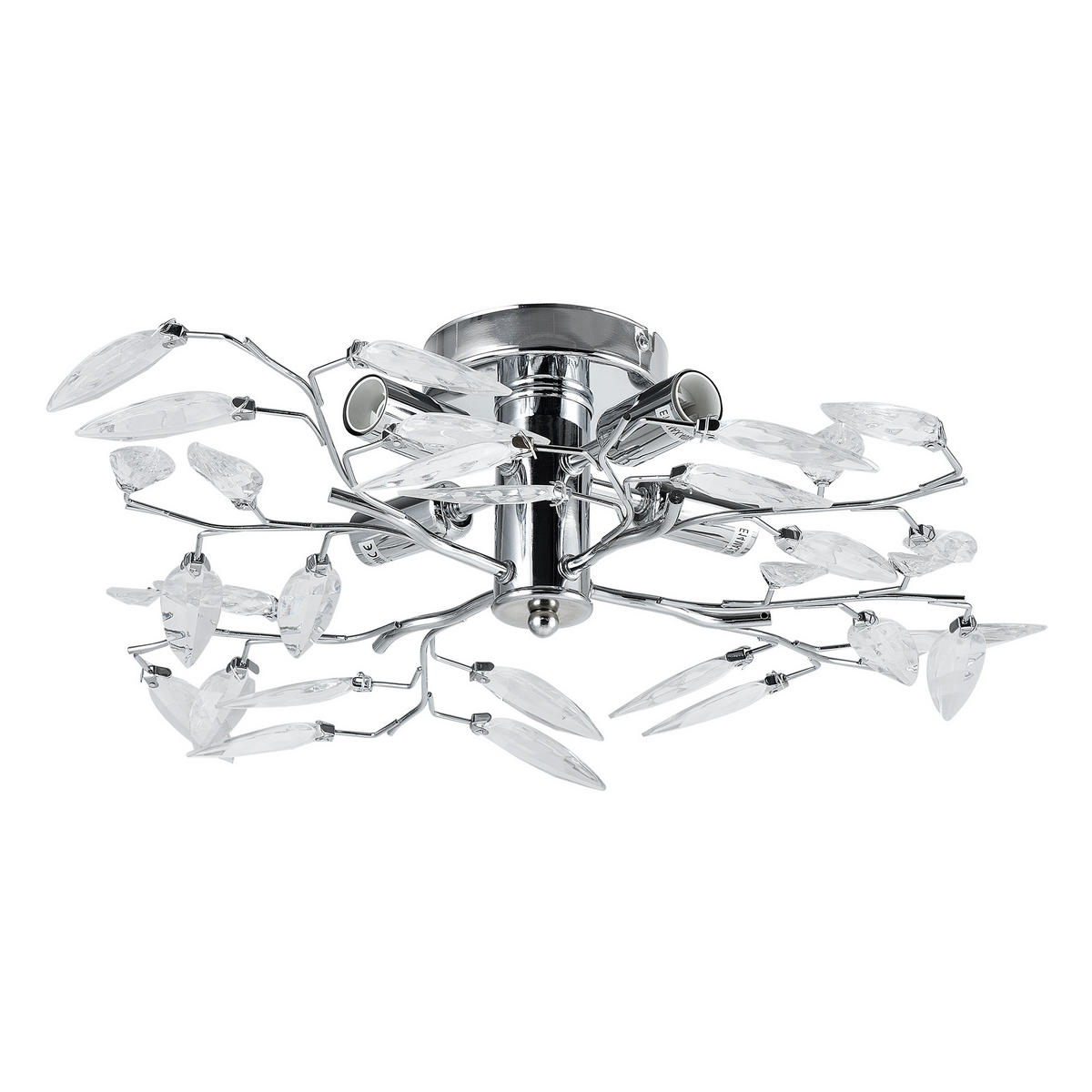 DECKENLEUCHTE Kira - Chromfarben/Silberfarben, Metall (47.5/47.5/15cm) - lux.pro
