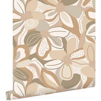 TAPETE Blumenmuster 50 x 900 cm - Beige, Papier (50/900cm) - ESTAhome