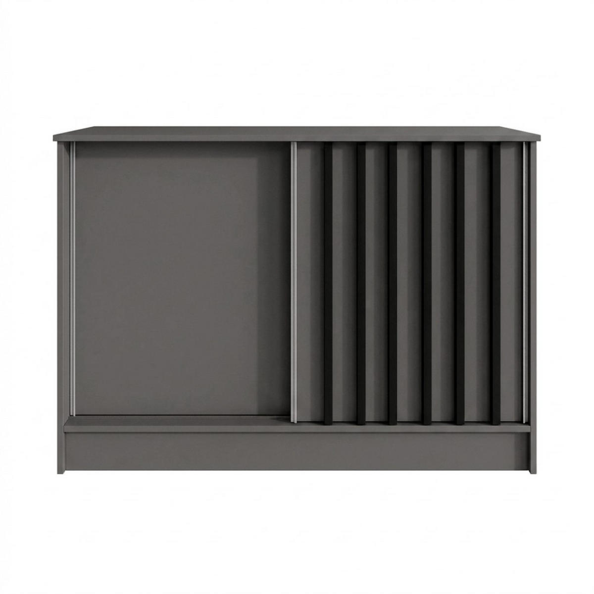 KOMMODE Horizon mit 2 Schiebetüren, Graphit, 100 cm - Graphitfarben, Holzwerkstoff (101/85/43.5cm) - Beautysofa