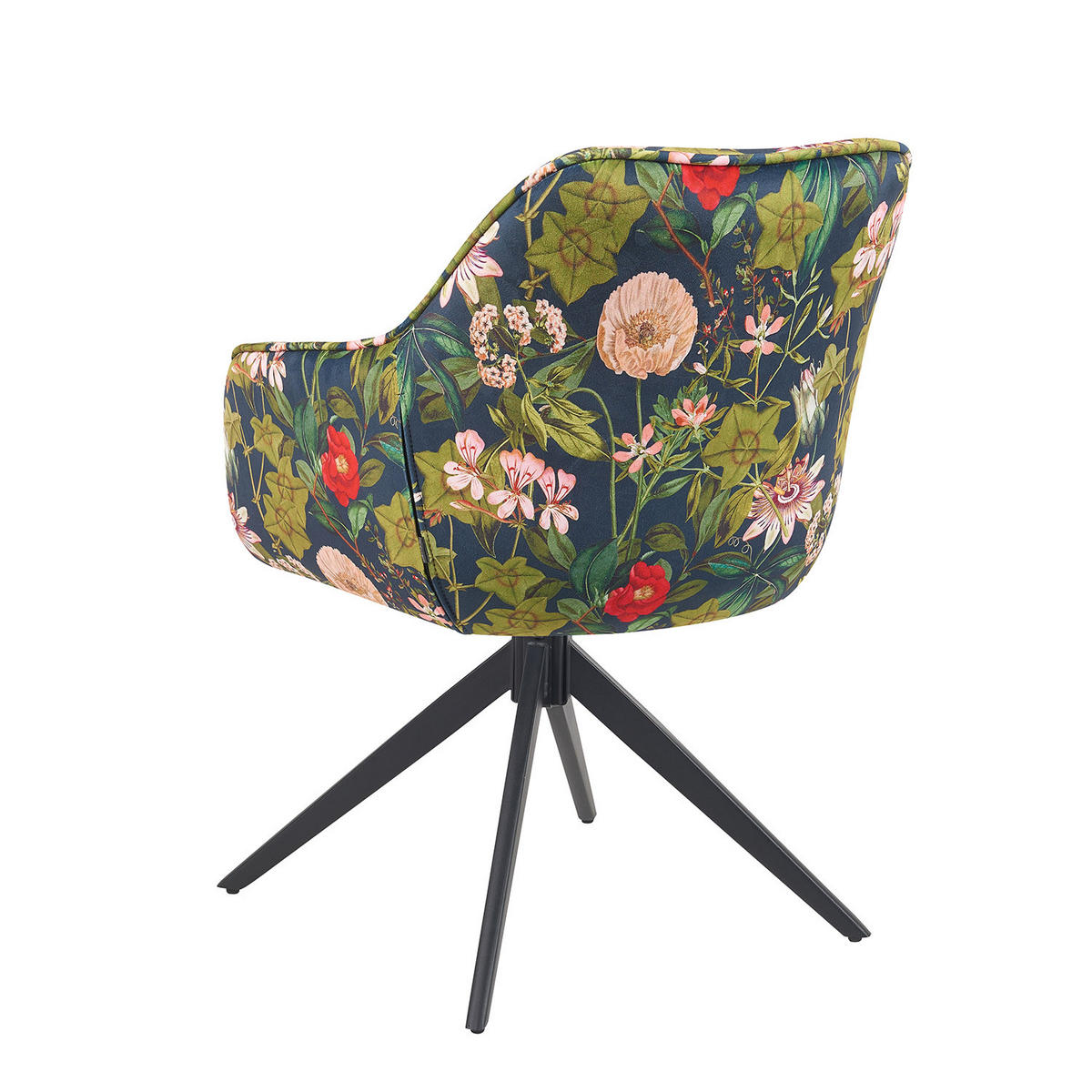 ARMLEHNSTUHL ARVIT - Multicolor/Schwarz, Textil/Metall (58/87/61cm) - B&D Home