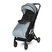 KINDERWAGEN Myla hellblau Aluminiumrahmen Korb Fußsack klappbar mit Zusatzgriff - Hellblau, Metall (89/49/102cm) - Lorelli