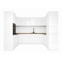 ECKKÜCHE 220 x 300 x 220 cm – Velmora K102-G780 – in Weiß / Hochglanz - Weiß, Holz (320/212/58cm) - ROYAL24_MARKT