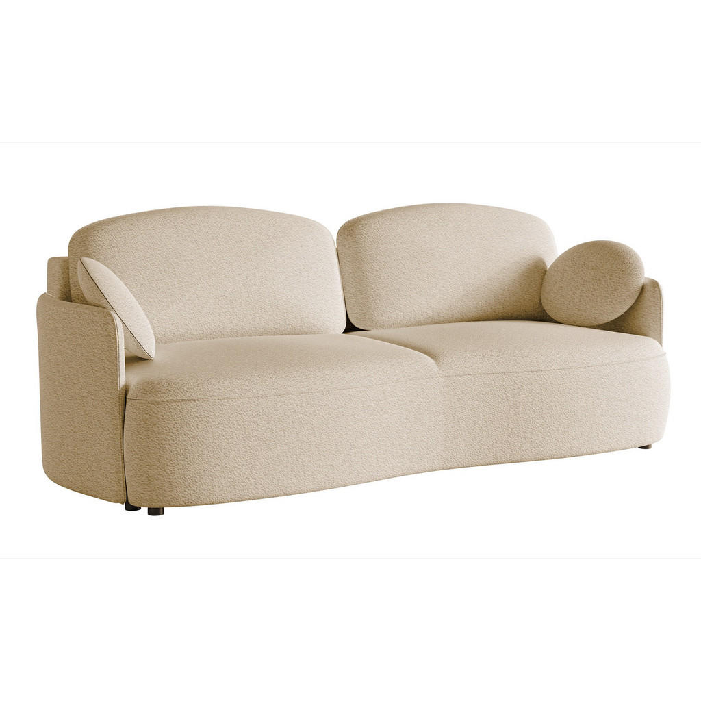 Thumbnail - Selsey Sofa, Ecru, Textil, 3-Sitzer, Rechteckig, 230x95x103 cm, Wohnzimmer, Sofas & Couches, Schlafsofas