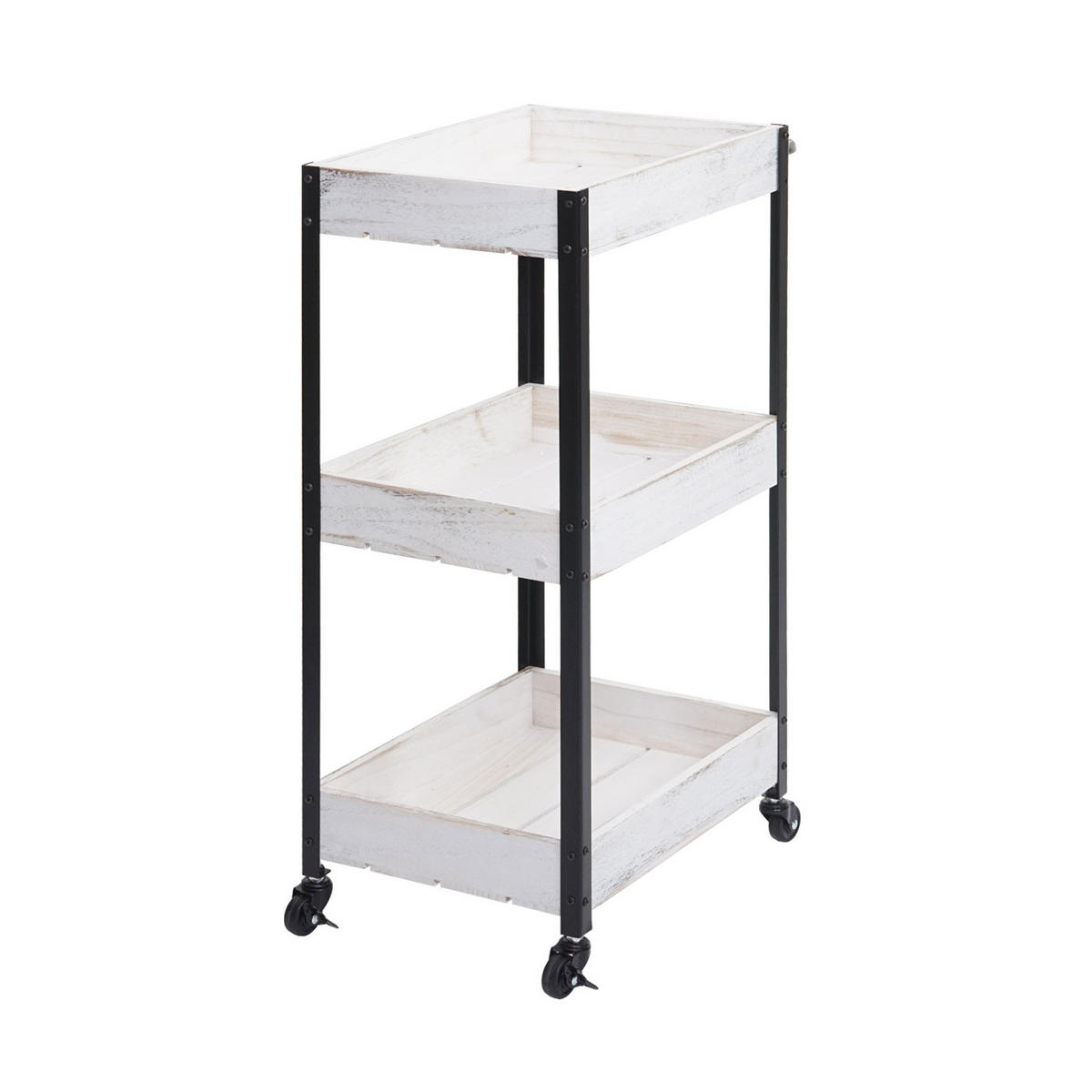 SERVIERWAGEN Weiß - Weiß, Holz (47/79/31cm) - MCW