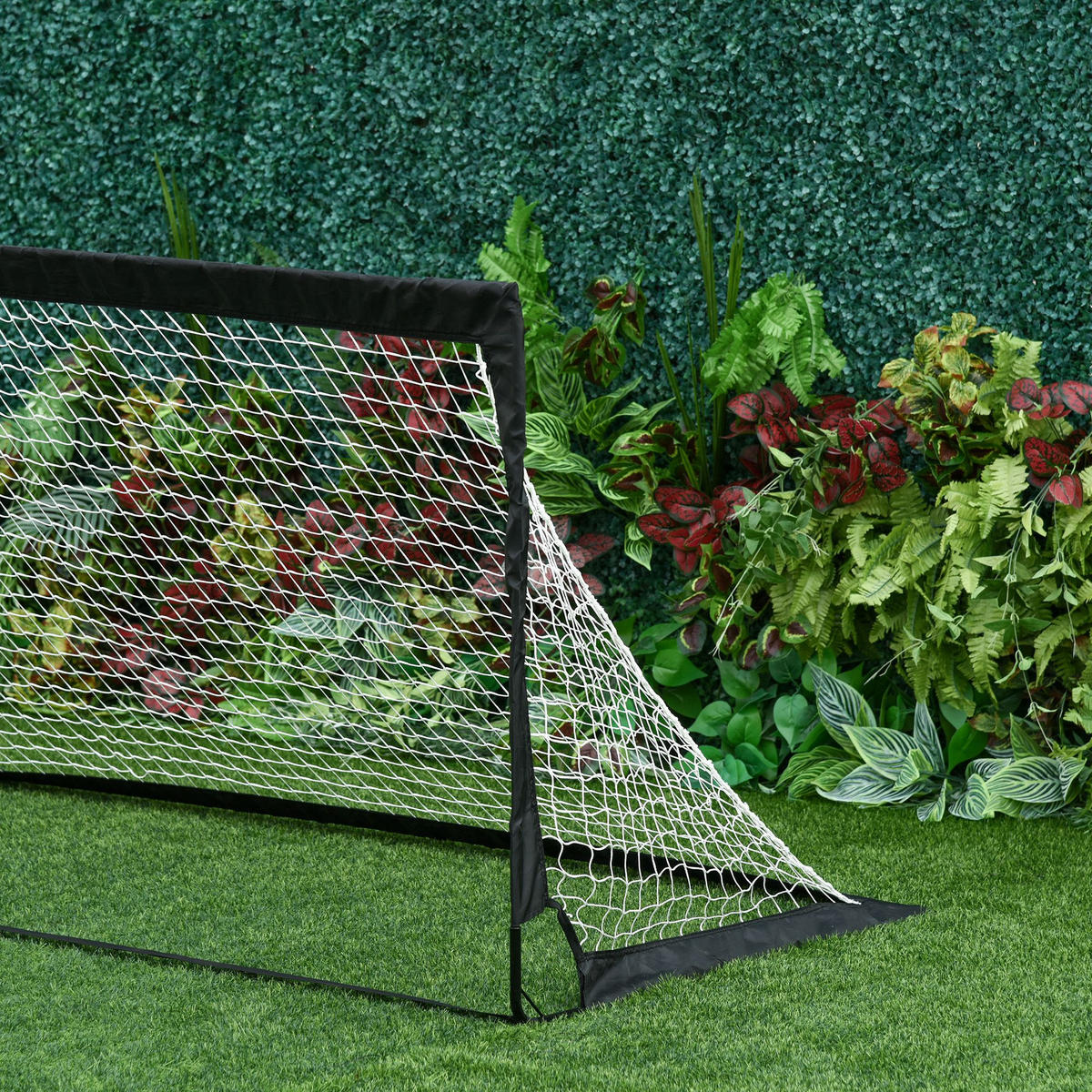 FUSSBALLTOR DE-10388 2er Set faltbar 183x90x90 cm Schwarz - Schwarz, Metall (90/183cm) - ComfortXL