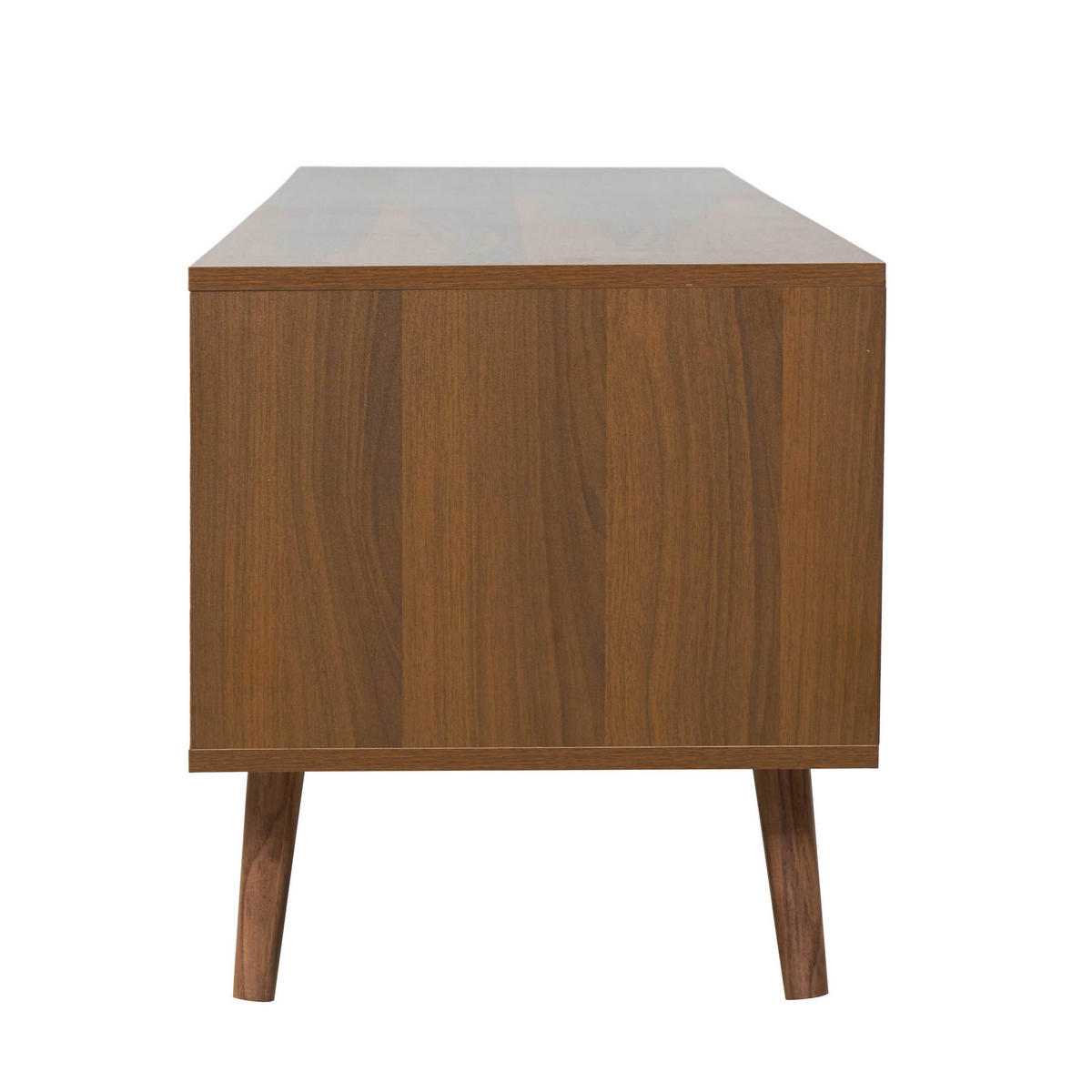 TV-SCHRANK, dunkles Holzeffekt - Braun, Holz (45/50/160cm) - Oviala